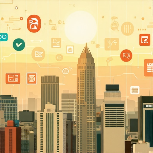 Wichita skyline with digital marketing icons representing local SEO techniques.