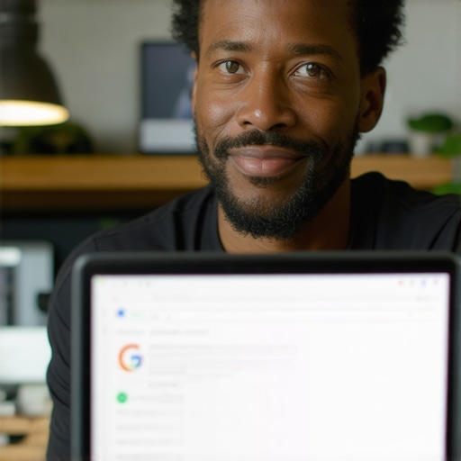 Business owner working on Google My Business profile in Wichita