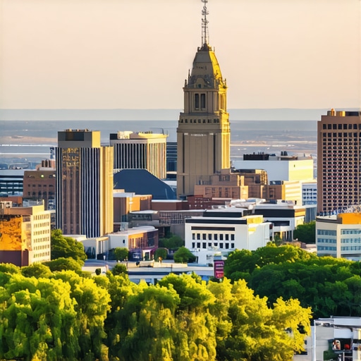 Wichita cityscape showing local businesses and community
