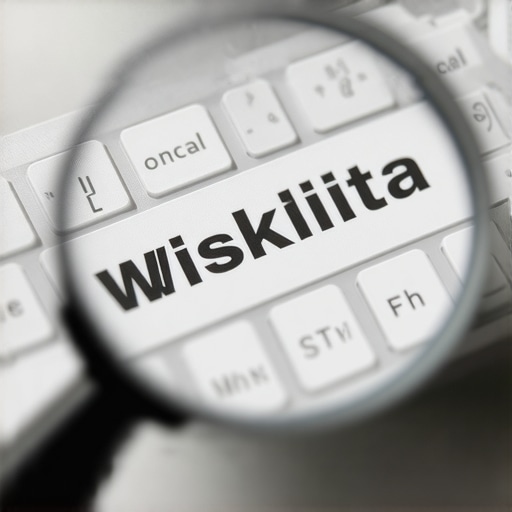 Magnifying glass highlighting local Wichita keywords on a computer screen