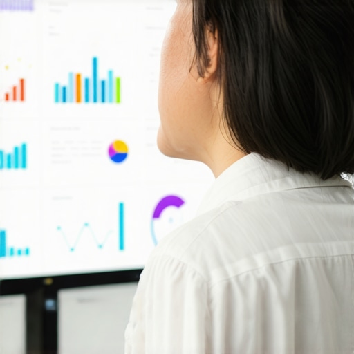 Person analyzing SEO performance metrics on a computer screen.