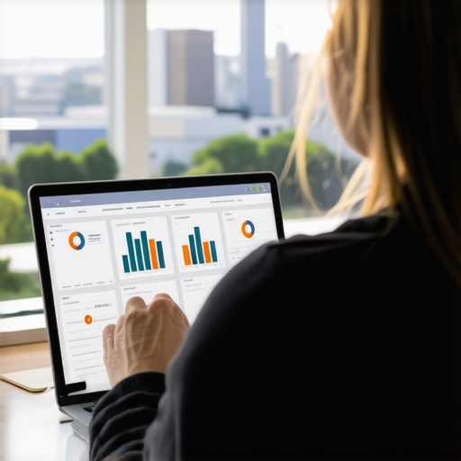 Local SEO Analysis in Wichita Business owner reviewing Wichita local SEO dashboard on laptop