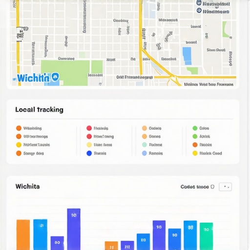 Screenshot of SEMrush dashboard displaying local keyword rankings and position monitoring for Wichita.