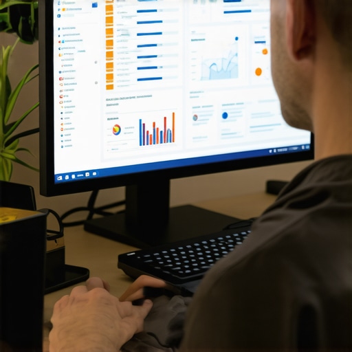 Person analyzing Wichita local SEO data on a computer