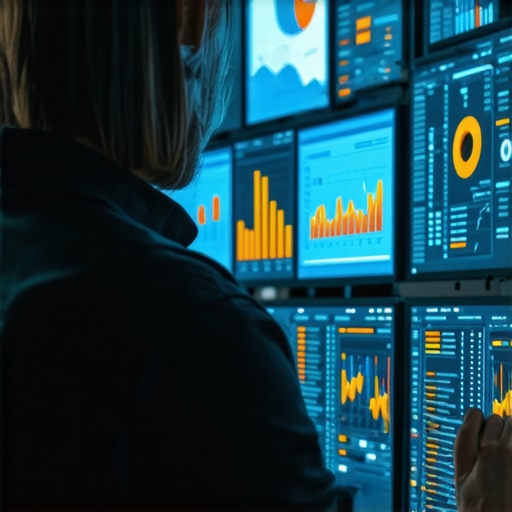 Digital marketer monitoring local SEO analytics for Wichita on multiple screens