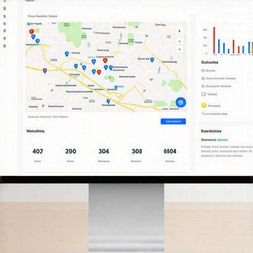 Local SEO Dashboard for Wichita Graph showing Wichita map rankings and analytics on a computer screen